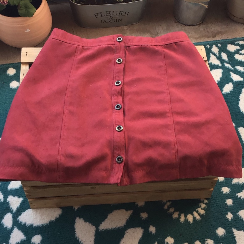 Faux suede skirt